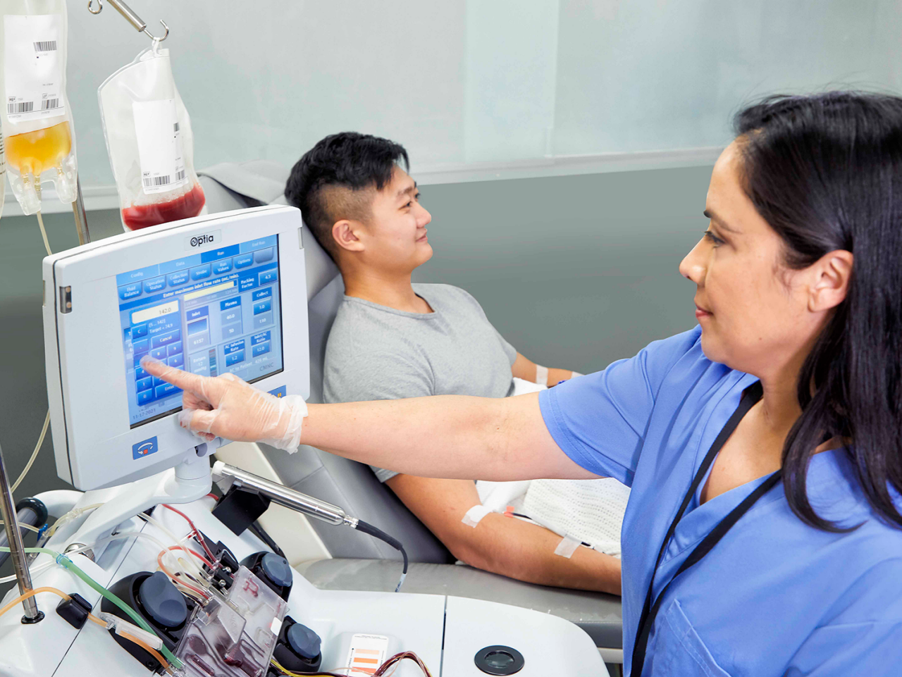 Optia in use CMNC procedure operator changing target